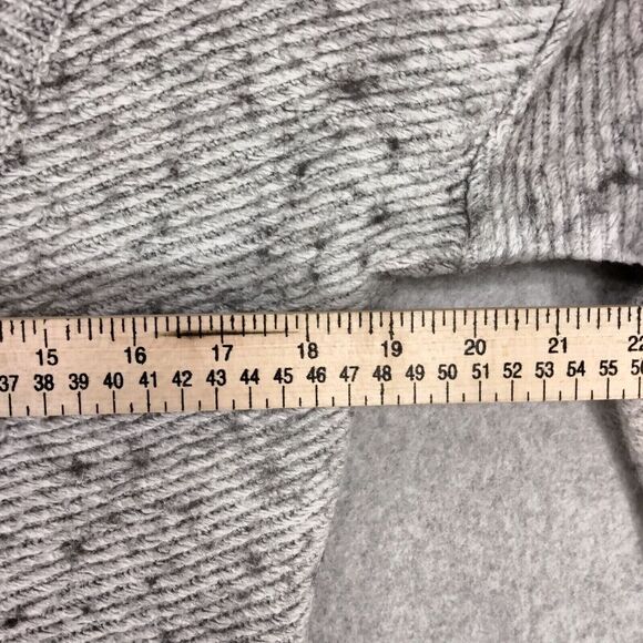 Zara Knit Pullover Sweater Womens Small Gray Marled V-Neck Italian Yarn Ribbed - Picture 6 of 11
